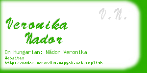 veronika nador business card